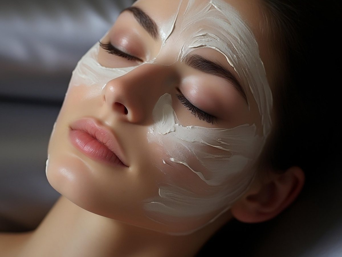 Soin du visage avec masque en institut